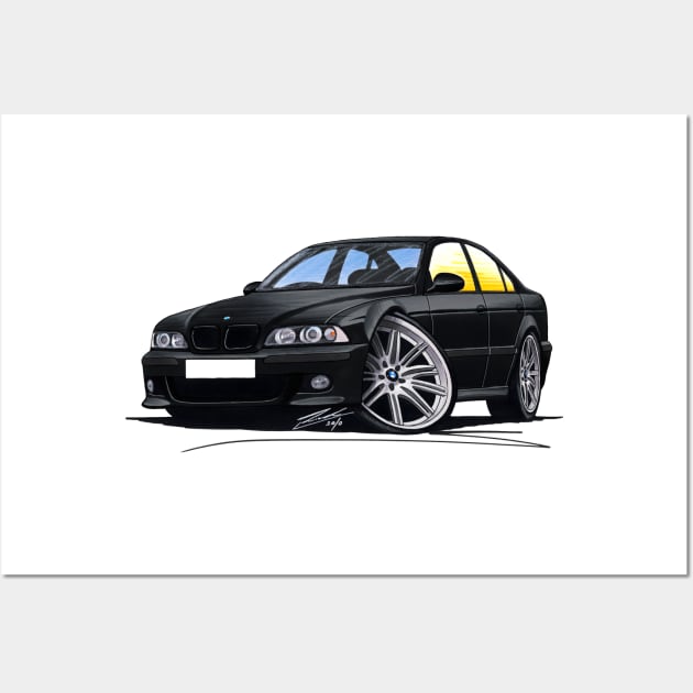 BMW M5 (E39) Black Wall Art by y30man5